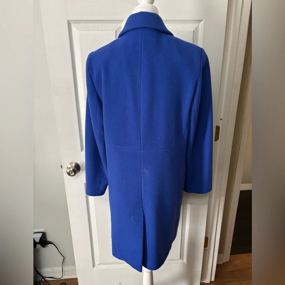 Classics By S. Rothschild Women's 100% Wool Pea Coat Royal Blue size 8 READ